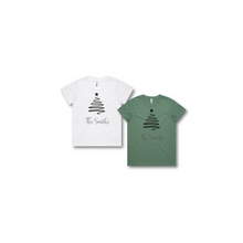 Load image into Gallery viewer, Personalised Kids Christmas T-Shirts Ribbon Tree