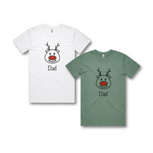Load image into Gallery viewer, Personalised Men's Christmas T-Shirts Rudolph