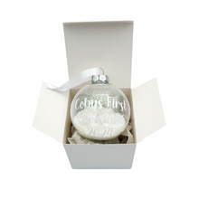 Load image into Gallery viewer, Personalised Snow Bauble White 9cm