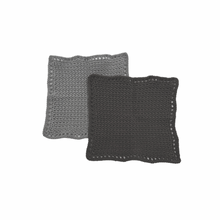 Load image into Gallery viewer, Crochet Dish Cloth 2 Pk - Silver and Dark Grey