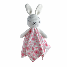 Load image into Gallery viewer, Parker Rabbit Cloth Lovie Snow/Pink