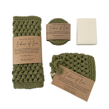 Load image into Gallery viewer, Bath Gift Set Olive With Free Soap