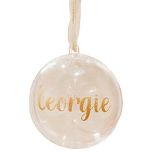 Load image into Gallery viewer, Personalised Fillable Christmas Bauble Clear
