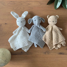 Load image into Gallery viewer, Parker Rabbit Crochet Lovie Snow