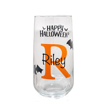 Load image into Gallery viewer, Personalised Halloween Glass with Bats