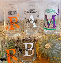 Load image into Gallery viewer, Personalised Halloween Glass with Ghosts