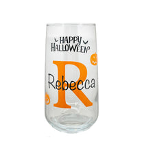 Load image into Gallery viewer, Personalised Halloween Glass with Pumpkins