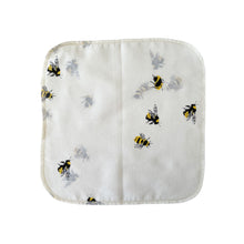 Load image into Gallery viewer, Muslin Baby Wash Cloth Buzzy Bee