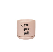 Load image into Gallery viewer, Printed Small Oslo Pot Peach - with sayings