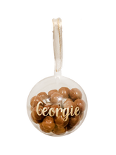 Load image into Gallery viewer, Personalised Fillable Christmas Bauble Clear