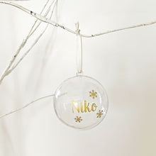 Load image into Gallery viewer, Personalised Fillable Christmas Bauble Clear