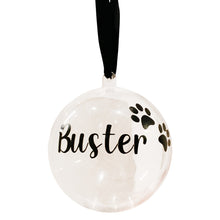 Load image into Gallery viewer, Personalised Fillable Pet Christmas Bauble