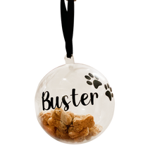 Load image into Gallery viewer, Personalised Fillable Pet Christmas Bauble