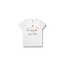 Load image into Gallery viewer, Personalised Women&#39;s Christmas T-Shirts Christmas With The Family
