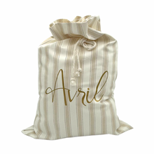Load image into Gallery viewer, Premium Natural Stripe Christmas Sack - Personalised
