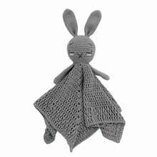 Load image into Gallery viewer, Parker Rabbit Crochet Lovie Grey

