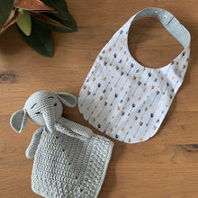 Load image into Gallery viewer, Little Humans Cotton Baby Bib - Golden Arrows
