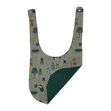 Load image into Gallery viewer, Little Humans Cotton Baby Bib - Woodlands
