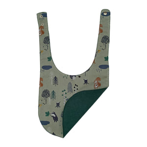 Little Humans Cotton Baby Bib - Woodlands