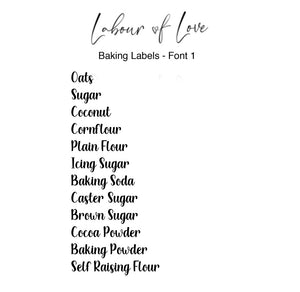 Baking Labels - 12 Pack