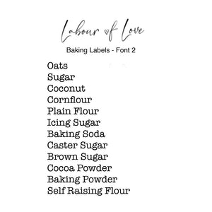 Baking Labels - 12 Pack