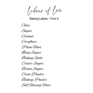 Baking Labels - 12 Pack