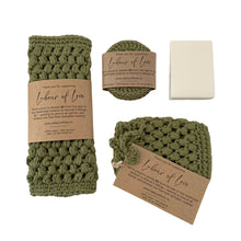 Load image into Gallery viewer, Bath Gift Set Olive With Free Soap
