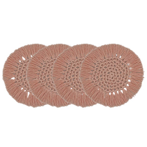 Boho Coaster 4 Pack Blush