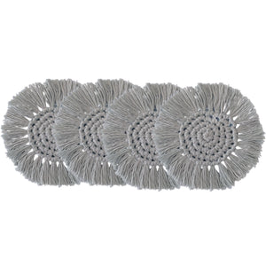 Boho Coaster 4 Pack Grey