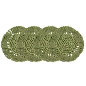 Boho Coaster 4 Pack Olive