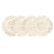 Load image into Gallery viewer, Boho Coaster 4 Pack White
