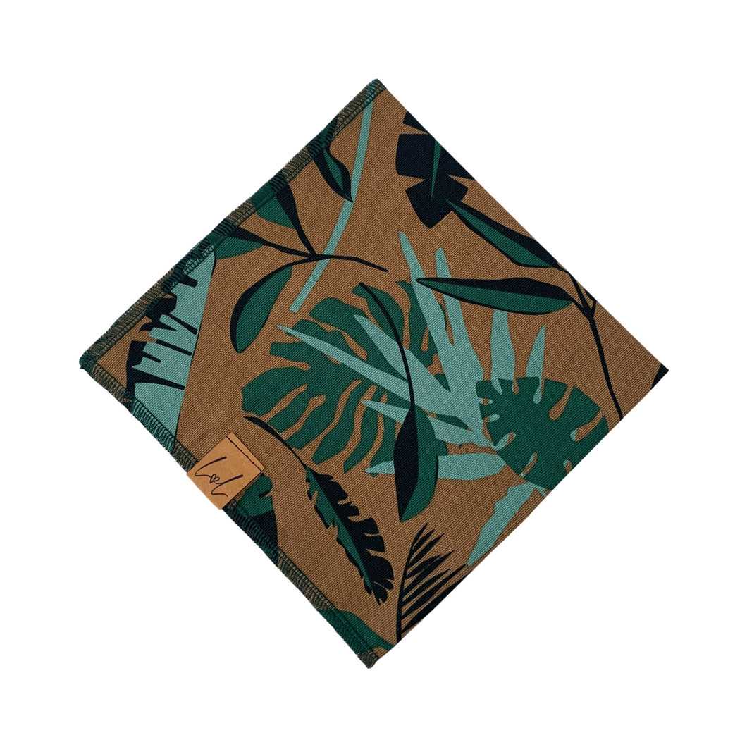 Dog Bandana Green Leaf