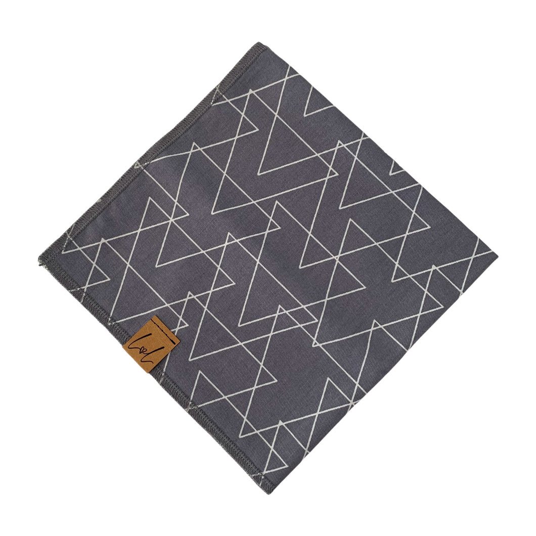 Dog Bandana Grey Triangles