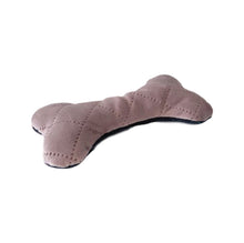 Load image into Gallery viewer, Furry Friend Bone Toy Plush Pink and Denim
