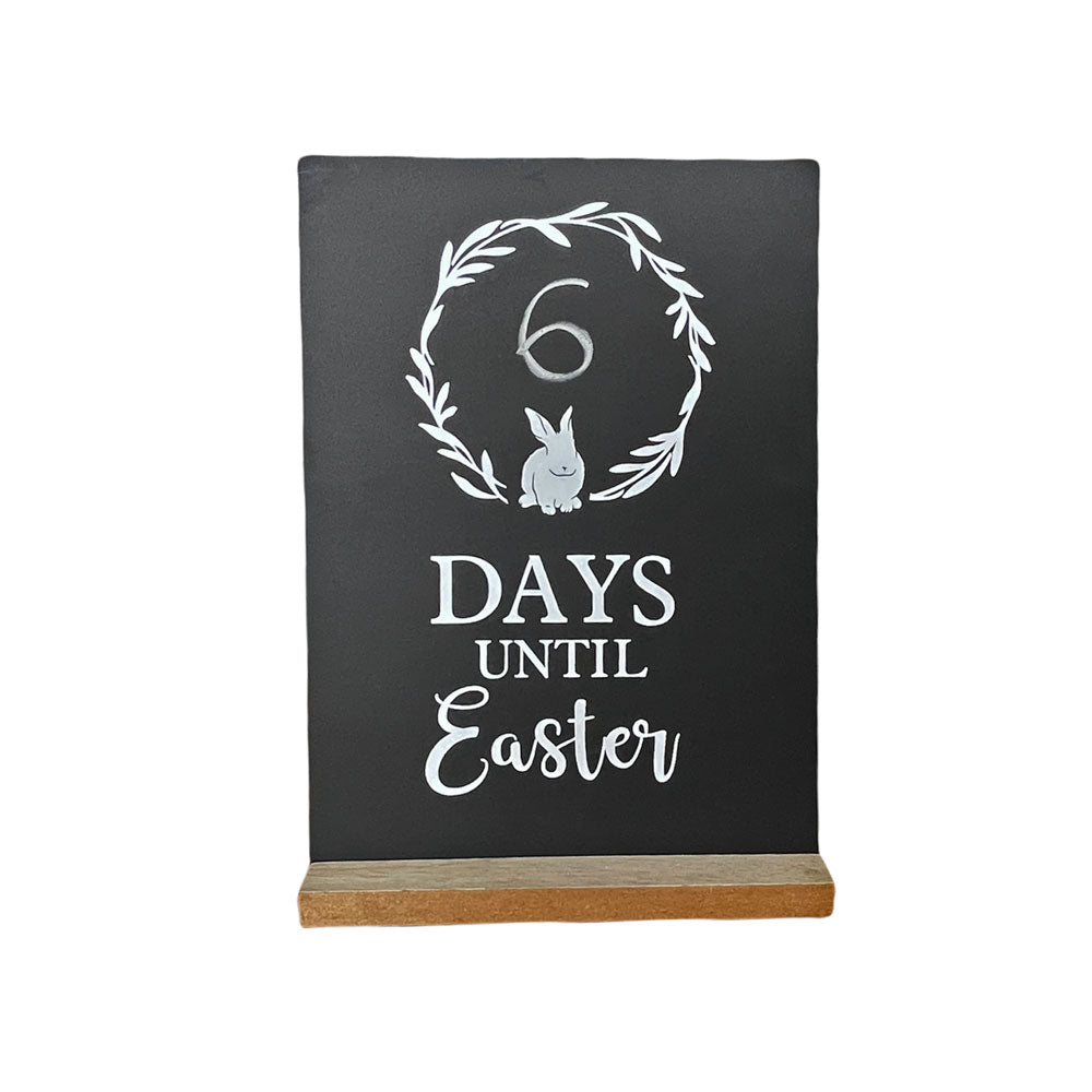 Wreath Easter Countdown Blackboard