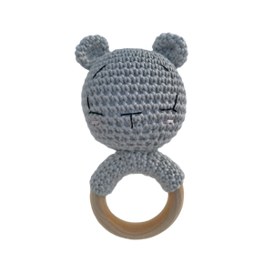 Evie Bear Rattle Grey