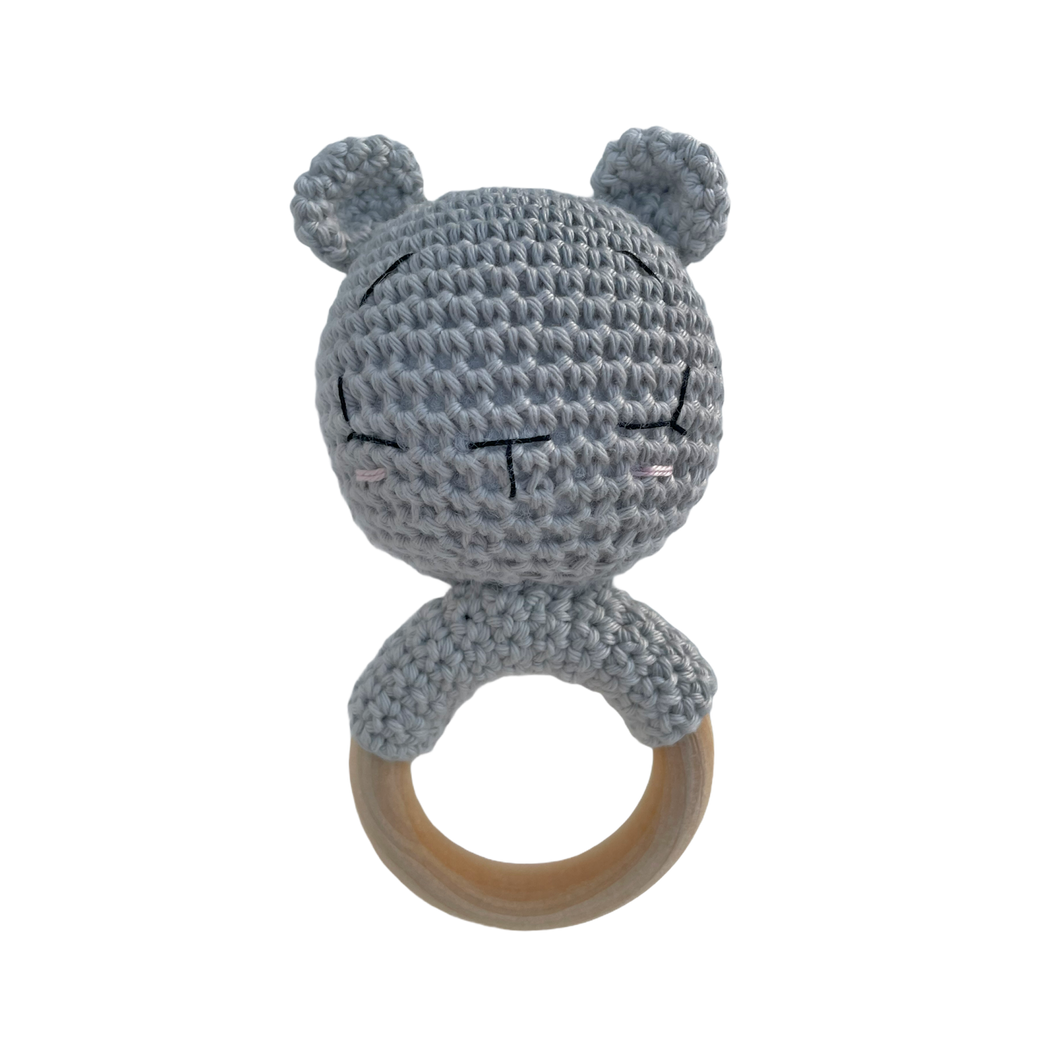 Evie Bear Rattle Grey