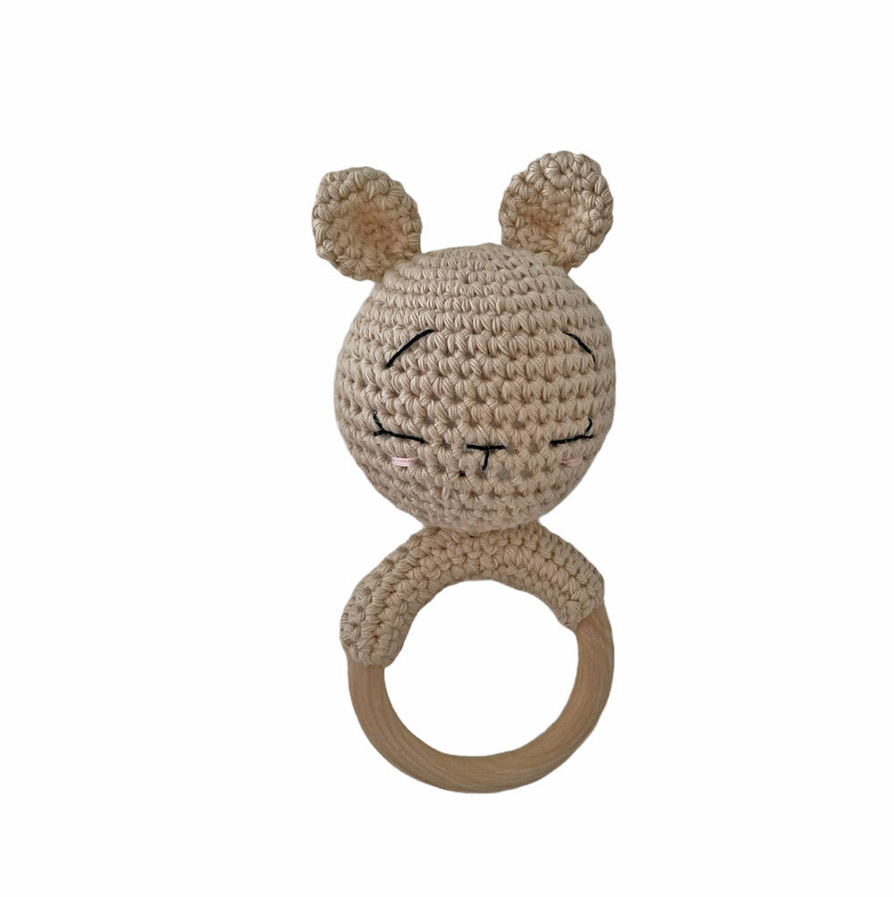 Evie Bear Rattle Natural