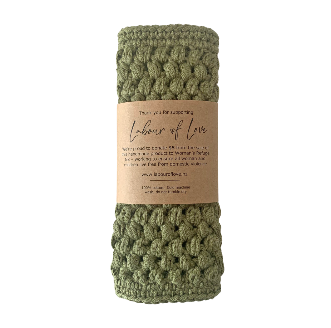 Cotton Face Cloth Olive