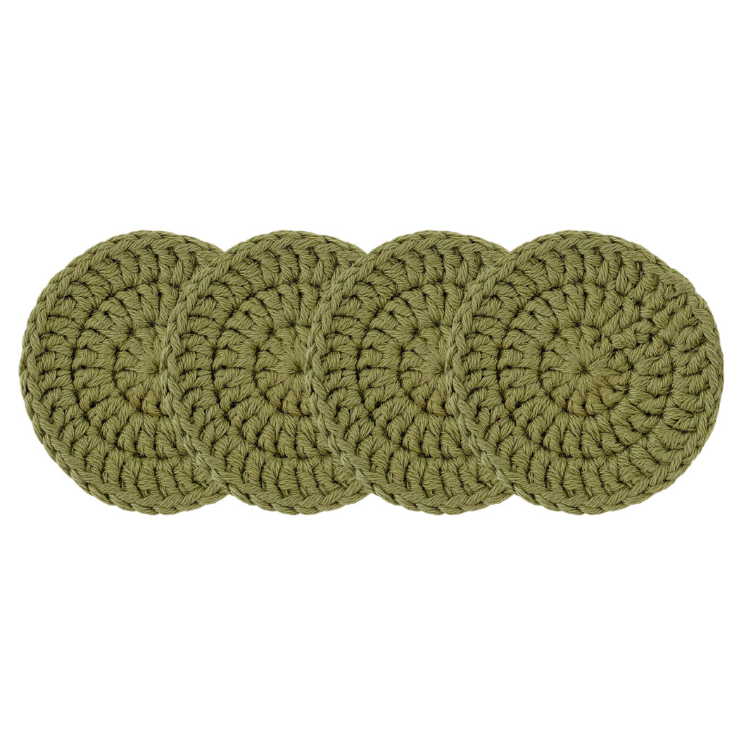 Reusable Cotton Face Wipe Olive - 4 Pack