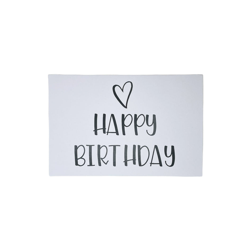 Happy Birthday with Heart Card