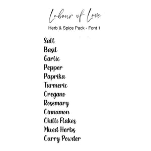 Herb and Spice Labels - 12 Pack