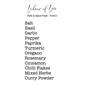 Herb and Spice Labels - 12 Pack