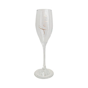 Love Champagne Glass Gold, Silver or Rose Gold
