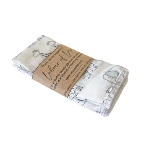 Muslin Baby Wash Cloth Safari