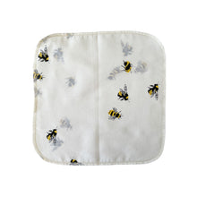 Load image into Gallery viewer, Muslin Baby Wash Cloth Buzzy Bee
