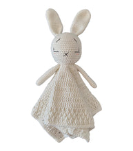 Load image into Gallery viewer, Parker Rabbit Crochet Lovie Snow
