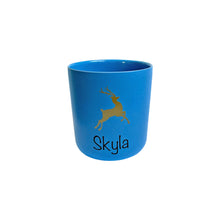 Load image into Gallery viewer, Personalised Gold Reindeer Christmas Bamboo Cup
