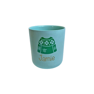 Personalised Ugly Sweater Christmas Bamboo Cup