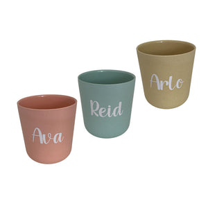 Personalised Bamboo Kids Cups or Kids Cup Labels